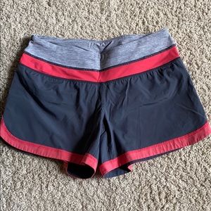 Lululemon shorts, grey and coral size 4